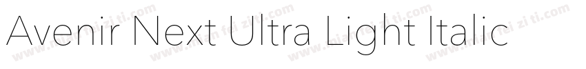 Avenir Next Ultra Light Italic字体转换